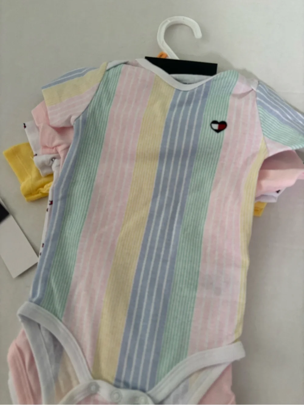 New! Tommy Hilfiger 4-pack infant girls bodysuits 12 months